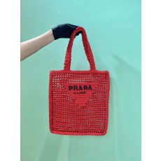 프라다 Prada 라피아 토트 릴리 네트백