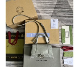 구찌 GUCCI  X 발렌시아가 아워글래스 미니 탑 핸들백