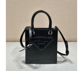 프라다 PRADA 브러시드 미니 토트 백