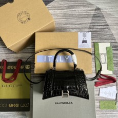 구찌 GUCCI  X 발렌시아가 아워글래스 스몰 탑 핸들백